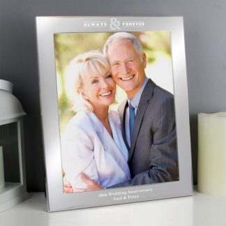 Personalised Always & Forever Silver 10x8 Photo Frame