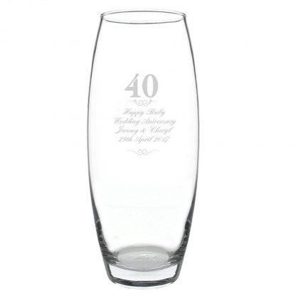 Personalised 40 Years Bullet Vase
