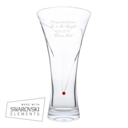 Personalised Ruby Swarovski Infinity Vase