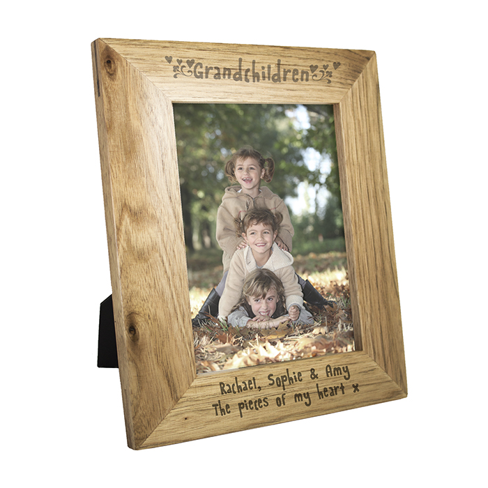 Personalised 7x5 Grandchildren Wooden Photo Frame Just The Right Gift