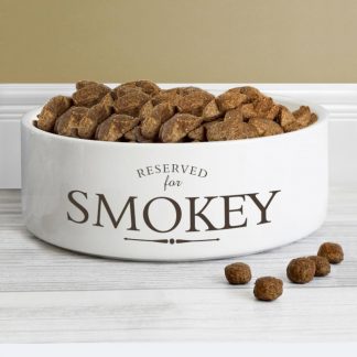 Personalised Reserved For 14cm Ceramic White Pet Bowl
