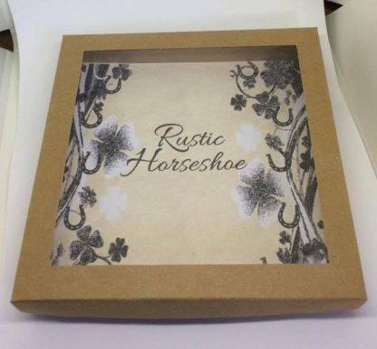 Personalised Handmade Rustic Twine Wedding Horseshoe Ivory