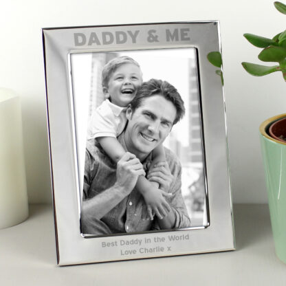 Personalised Silver 7x5 Daddy & Me Photo Frame