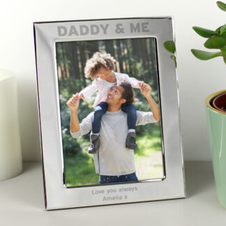Personalised Silver 7x5 Daddy & Me Photo Frame