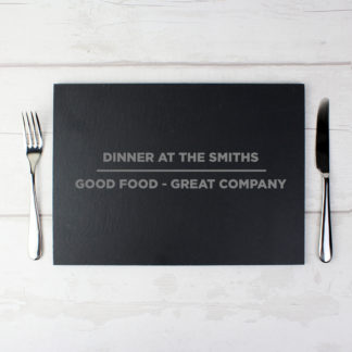 Personalised Classic Rectangle Slate Placemat