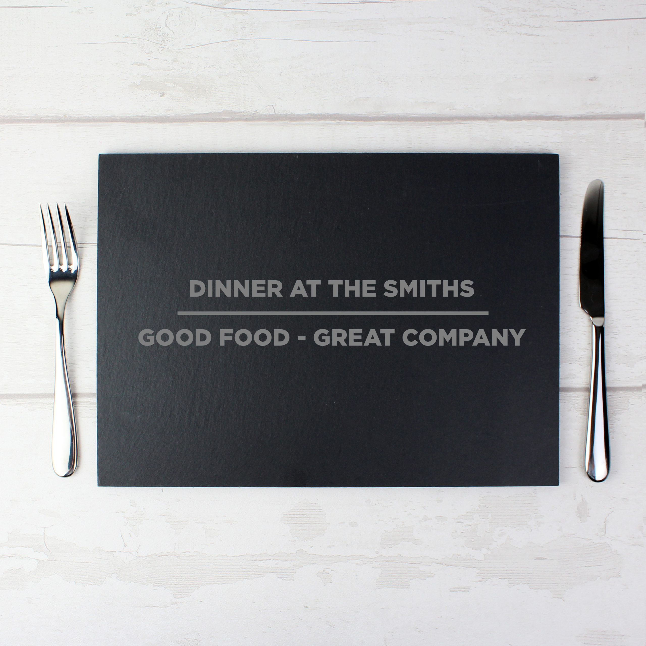 Personalised Classic Rectangle Slate Placemat Just The Right Gift UK