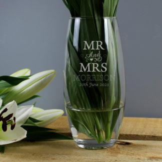 Personalised 'Mr & Mrs' Bullet Vase
