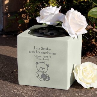 Personalised Teddy Bear Memorial Vase