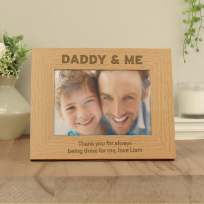 Personalised 7x5 Daddy & Me Wooden Photo Frame