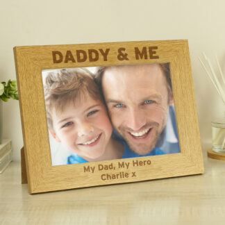 Personalised 7x5 Daddy & Me Wooden Photo Frame