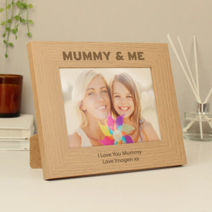 Personalised 'Mummy & Me' 7x5 Wooden Photo Frame