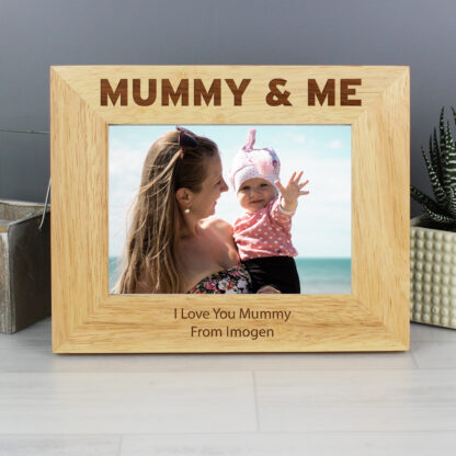 Personalised 'Mummy & Me' 7x5 Wooden Photo Frame