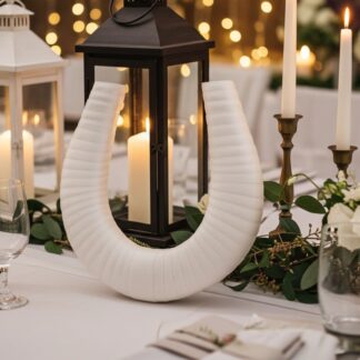 Wedding Horseshoe Handmade Ivory Ribbon