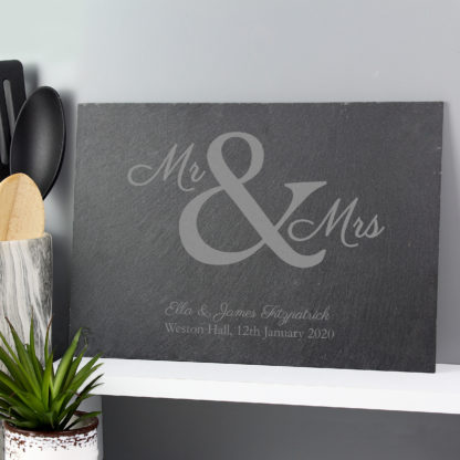 Personalised Mr and Mrs Slate Placemat