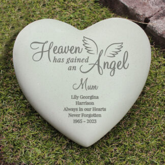 Personalised Angel Heart Memorial