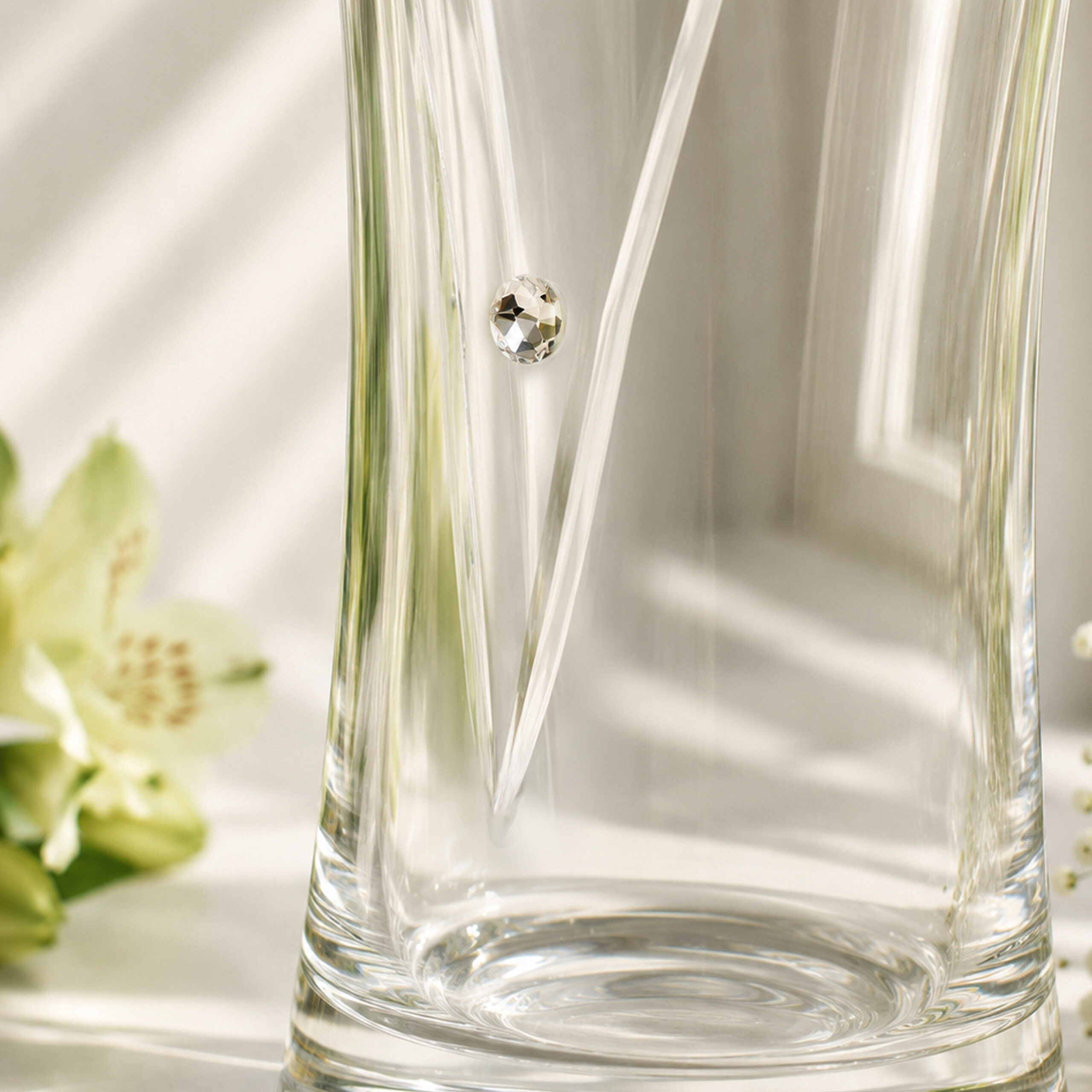 Personalised Special Year Diamond Effect Heart Vase