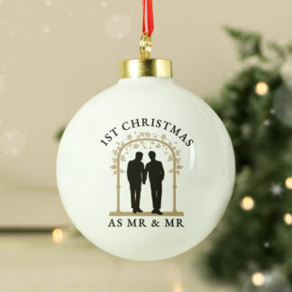 Personalised Mrs & Mrs Bauble