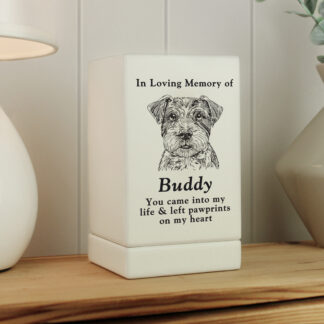 Personalised Dog Breed Small Memorial Urn