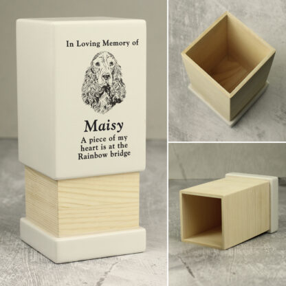 Personalised Dog Breed Small Memorial Urn